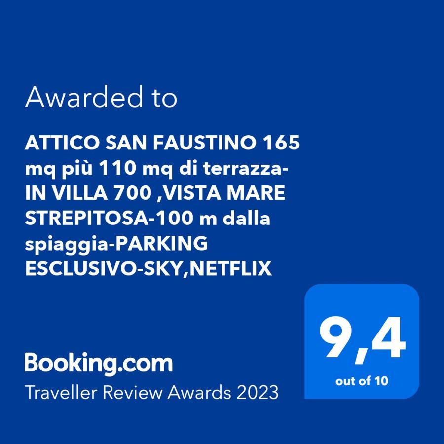Welcome Riviera - Attico San Faustino 165 Mq Piu 110 Mq Di Terrazza- In Villa 700 ,Vista Mare Strepitosa-100 M Dalla Spiaggia-Parking Esclusivo Rapallo Luaran gambar